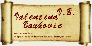 Valentina Bauković vizit kartica